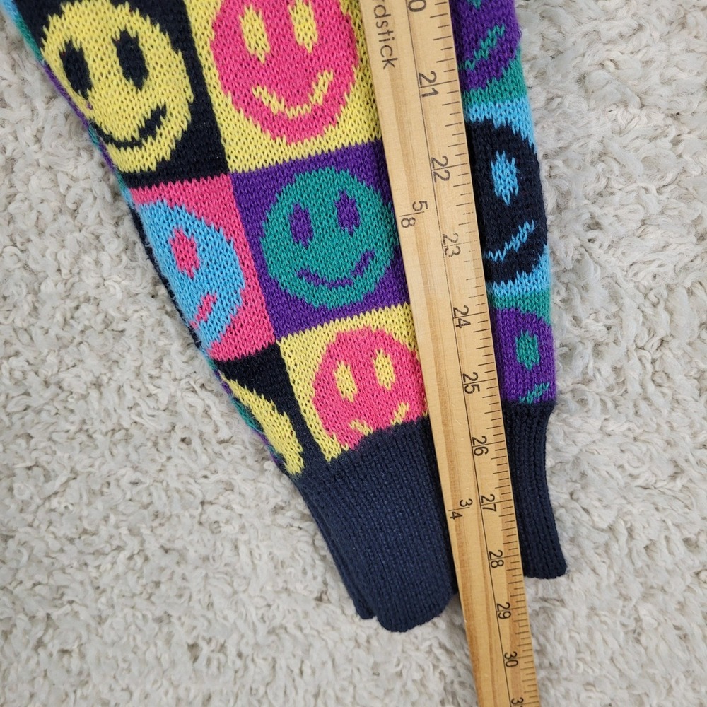 WESC Leon Pop Smiley Face Sweater Men's Large Knitted Paris Nights Multicolor - Picture 8 of 11